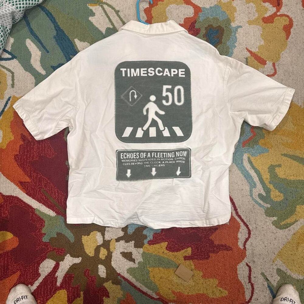 White timescape shirt with graphic
